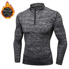 Load image into Gallery viewer, fleece sport Jersey Compression shirt Fitness sweater cross-fit Jersey running Jacket keep-warm Rashgard sport tshirt for winter