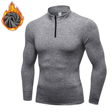 Load image into Gallery viewer, fleece sport Jersey Compression shirt Fitness sweater cross-fit Jersey running Jacket keep-warm Rashgard sport tshirt for winter