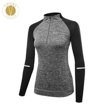 Load image into Gallery viewer, High Neck Half Zip Sports Pullover Women&#39;s Hiking Running Outdoor Yoga Winter Leisure Zipper Long Sleeve Shirt Top Sweater