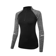 Load image into Gallery viewer, High Neck Half Zip Sports Pullover Women&#39;s Hiking Running Outdoor Yoga Winter Leisure Zipper Long Sleeve Shirt Top Sweater