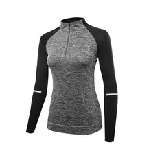 Load image into Gallery viewer, High Neck Half Zip Sports Pullover Women&#39;s Hiking Running Outdoor Yoga Winter Leisure Zipper Long Sleeve Shirt Top Sweater