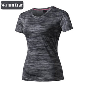 Sport Shirt Men Women Fitness Running T Shirts Breathable Quick Dry Tshirt Outdoor Unisex Gym Training Jogging Sportswear Cloth