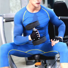 Load image into Gallery viewer, Men Sport Suits Set Long Sleeve Men&#39;s Sportwear Sport Wear for Fitness Running Compression Shirt Man Bodybuilding Leggings Pants