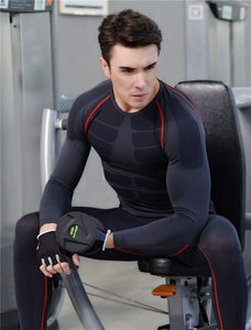 Men Sport Suits Set Long Sleeve Men's Sportwear Sport Wear for Fitness Running Compression Shirt Man Bodybuilding Leggings Pants