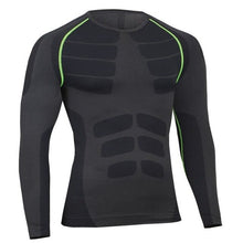 Load image into Gallery viewer, Men Sport Suits Set Long Sleeve Men&#39;s Sportwear Sport Wear for Fitness Running Compression Shirt Man Bodybuilding Leggings Pants