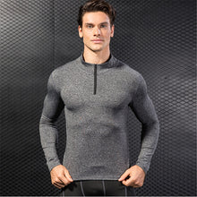 Load image into Gallery viewer, #9004 Winter Fall Men Gym Sport Hiking Running Training Thermal Top Long Sleeve Stand Neck Shirts Tops Sweaters 4Colors S-XXL