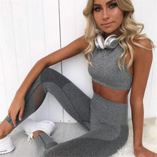 Load image into Gallery viewer, Women&#39;s Sports Suit Female Sportswear For Woman Gym Fitness Clothing Women Sport Wear Clothes Sporty 2 Piece Set Leggings