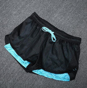 2 In 1 Womens Running Shorts Running Tights Short Women's Gym Cool Woman Sport Short Fitness Running Shorts Quick-Drying