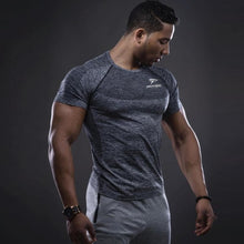 Load image into Gallery viewer, 2019 GYM Shirt Sport T Shirt Men Rashgard Quick Dry Fit Running T-Shirt Men Fitness Tshirt Elastic Sportswear Basketball Tshirt