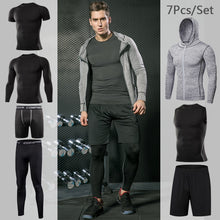 Load image into Gallery viewer, Men&#39;s Tight Sportwear Suit GYM Running Fitness Jogging Sport Wear Compression Leggings Training Pants Workout Sport Clothes Sets