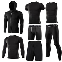 Load image into Gallery viewer, Men&#39;s Tight Sportwear Suit GYM Running Fitness Jogging Sport Wear Compression Leggings Training Pants Workout Sport Clothes Sets