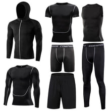 Load image into Gallery viewer, Men&#39;s Tight Sportwear Suit GYM Running Fitness Jogging Sport Wear Compression Leggings Training Pants Workout Sport Clothes Sets