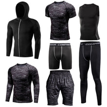 Load image into Gallery viewer, Men&#39;s Tight Sportwear Suit GYM Running Fitness Jogging Sport Wear Compression Leggings Training Pants Workout Sport Clothes Sets