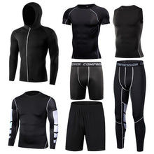 Load image into Gallery viewer, Men&#39;s Tight Sportwear Suit GYM Running Fitness Jogging Sport Wear Compression Leggings Training Pants Workout Sport Clothes Sets