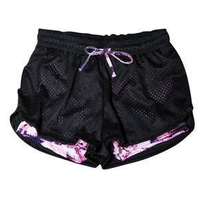 2 in 1 Women Summer Yoga Shorts Mesh Breathable Ladie Girl Short Pants Running Athletic Two Layer Sport Fitness Short Pants