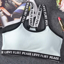 Load image into Gallery viewer, Letter Sports Bra Top Push Up Fitness Running Yoga Bra Underwear Cotton  Sport Tops For Women Gym Wear Solid Women Sportswear