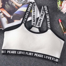 Load image into Gallery viewer, Letter Sports Bra Top Push Up Fitness Running Yoga Bra Underwear Cotton  Sport Tops For Women Gym Wear Solid Women Sportswear