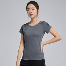 Load image into Gallery viewer, Women&#39;s Yoga Shirts Gym Breathable Sport Jersey Running Compression Dry Quick Short Sleeve Workout Woman Sport Fitness Tshirts