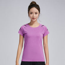 Load image into Gallery viewer, Women&#39;s Yoga Shirts Gym Breathable Sport Jersey Running Compression Dry Quick Short Sleeve Workout Woman Sport Fitness Tshirts