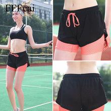 Load image into Gallery viewer, FFFcai  2 in 1 Unisex Summer Yoga Shorts Mesh Breathable Ladie Girl Short Pants Running Athletic Sport Fitness Clothes Jogging