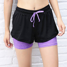 Load image into Gallery viewer, FFFcai  2 in 1 Unisex Summer Yoga Shorts Mesh Breathable Ladie Girl Short Pants Running Athletic Sport Fitness Clothes Jogging